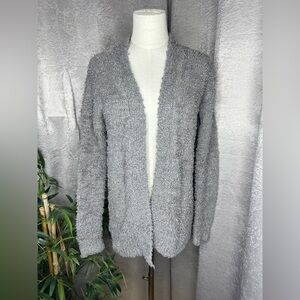 Hollister Women’s Fringe Knit Open Front Cardigan Gray Sz XS